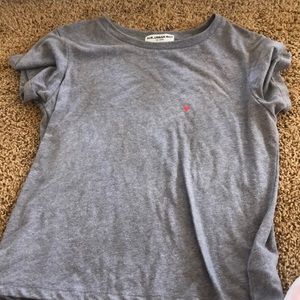 Grey short sleeve with red heart